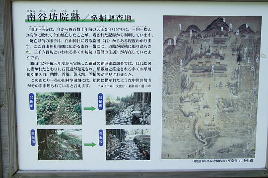 平泉寺南谷坊院跡 の写真(81) 2008年07月21日