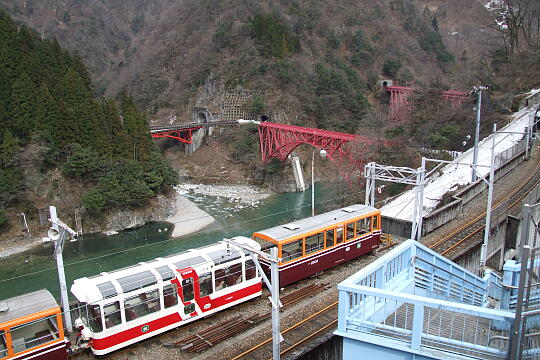 黒部峡谷鉄道のトロッコ電車 の写真(82) 2008年03月23日